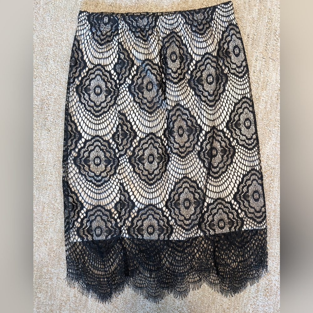 Black lace skirt